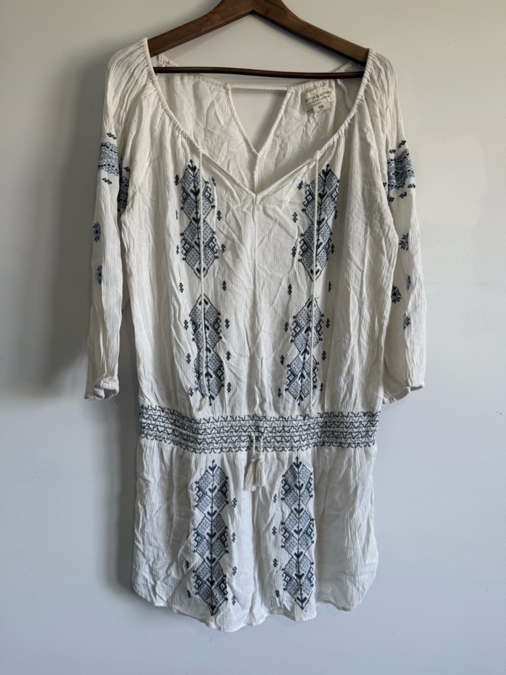 Denim & Supply Ralph Lauren Off-White  Boho Mini-dress